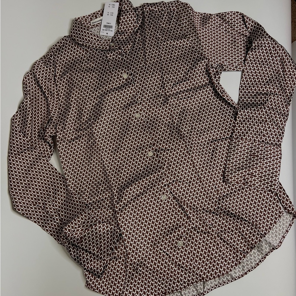 Abercrombie & Fitch Brown Patterned Shirt XS